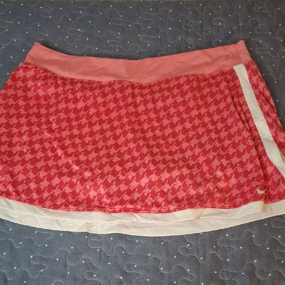 Nike Dri Fit Stylish Pink Houndstooth Skort size large